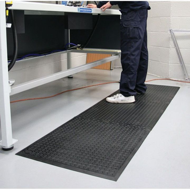 Revêtement Anti-fatigue| Surface tôle diamant, COMFORT-LOK