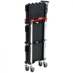Chariot pliable à 3 plateaux