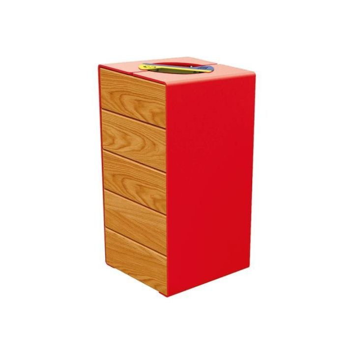 Poubelle Tri Sélectif KUB Acier & Bois | Design Haut de Gamme - Sol Direct