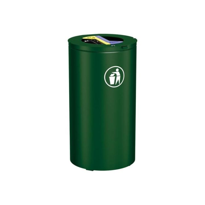 Poubelle Olbia Tri Sélectif 2x60L | Design Compact Extérieur - Sol Direct