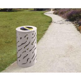 Poubelle d'extérieur pour tri sélectif 2 x 60L