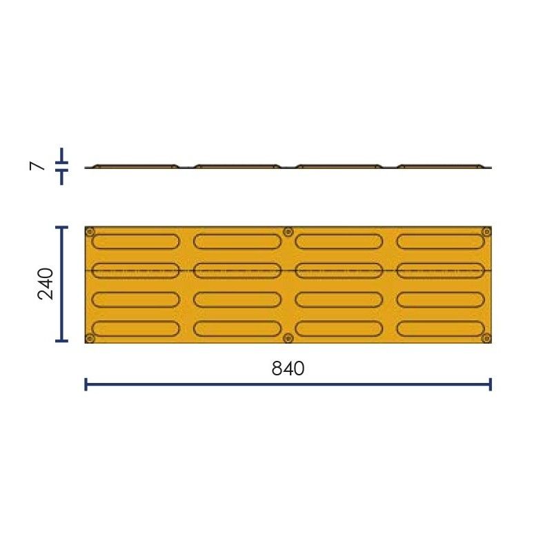 Bande guidage podotactile en aluminium