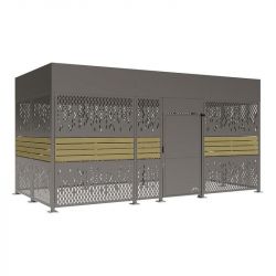 Abri vélos sécurisé Horizon en acier et bois