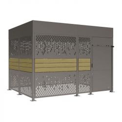 Abri vélos sécurisé Horizon en acier et bois