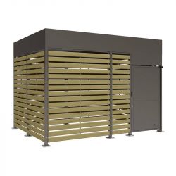 Abri vélos sécurisé Horizon avec bardages bois