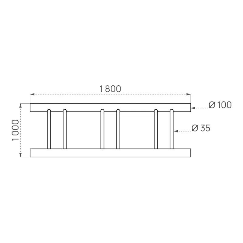 Rack à vélos Turin en bois