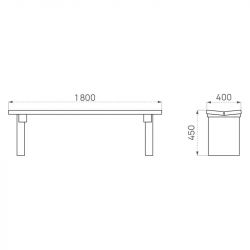 Banquette en bois Lille
