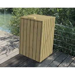Poubelle en bois Turin 160 litres