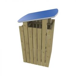 Poubelle en bois avec toit...