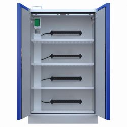 Armoire haute pour batterie lithium haute 2 porte - Larg 1200 mm ouverte