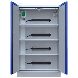 Armoire haute pour batterie lithium avec extincteur haute 2 porte - Larg 1200 mm