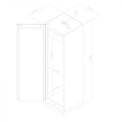 schéma armoire anti-feu ouverte