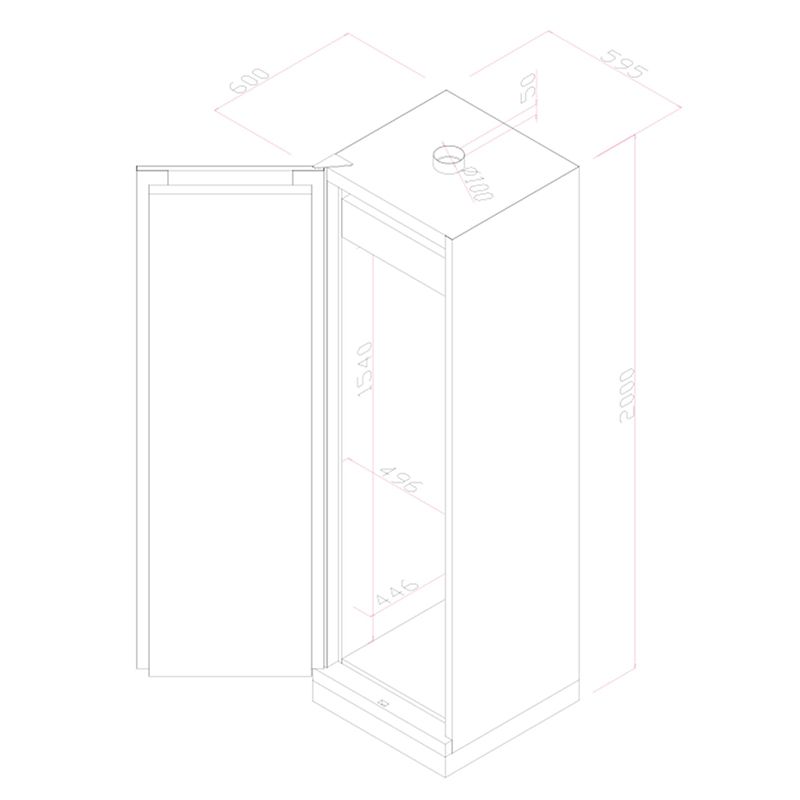 Schéma armoire multirisques 1 porte