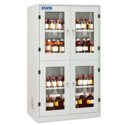 Armoire multirisques simple paroi 4 portes avec fenêtres