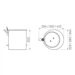 Schéma Fourreau verrouillable pour bornes