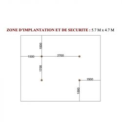 zone d'implantation échelle double