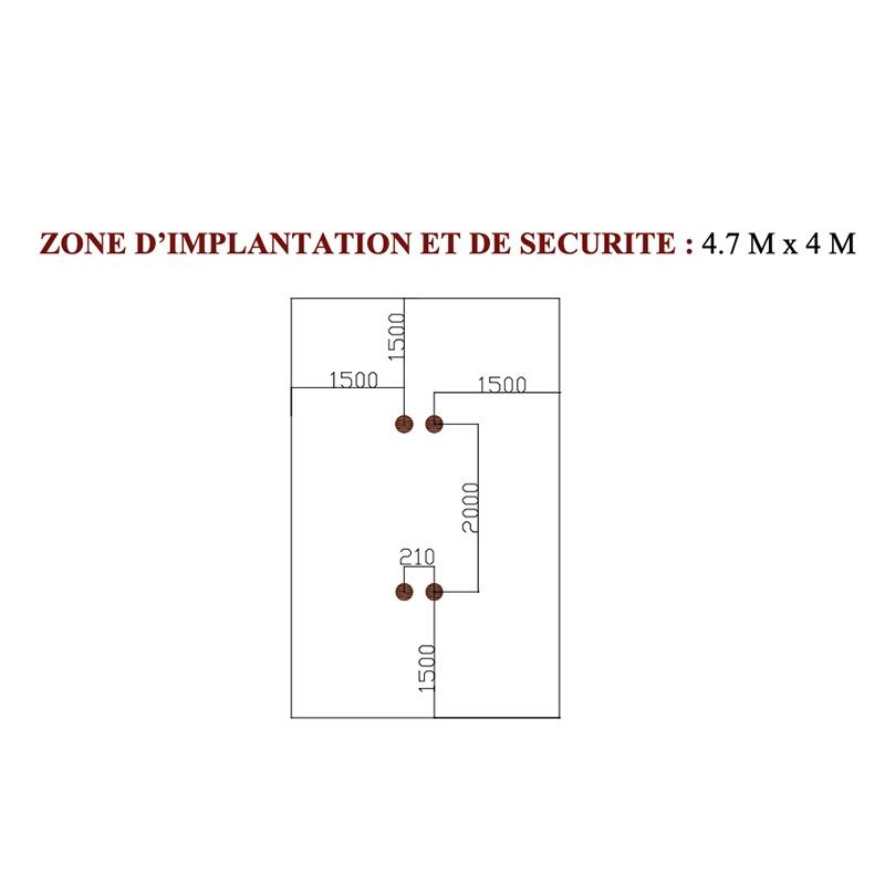 zone d'implantation mur d'escalade
