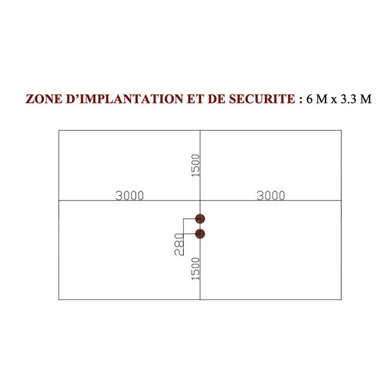 zone d'implantation poutre mobile