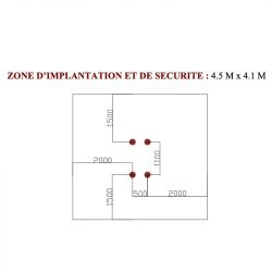 zone d'implantation barres asymétriques