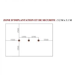 Zone d'implantation Espalier double en bois