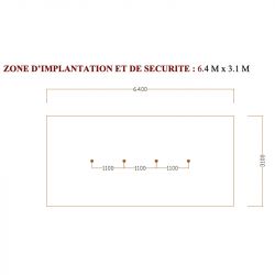 Zone d'implantation Étirements jambes