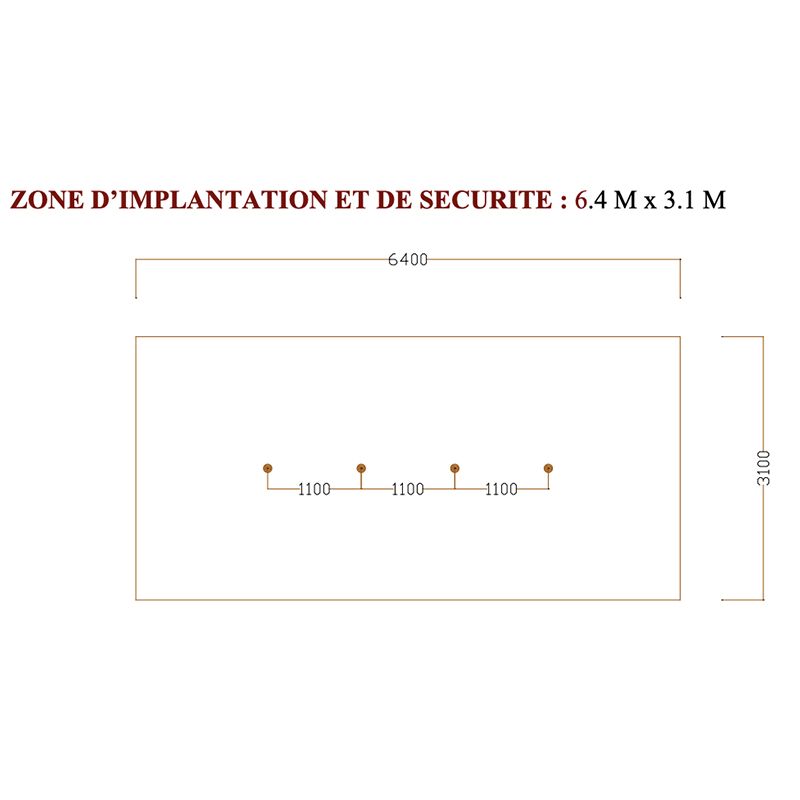 Zone d'implantation Étirements jambes