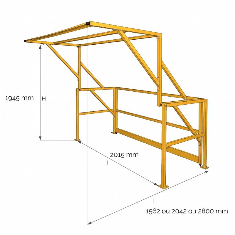 Dimensions barrière écluse basculante