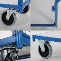 Chariot de transport gros plan finitions