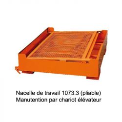 Nacelle de travail pliée