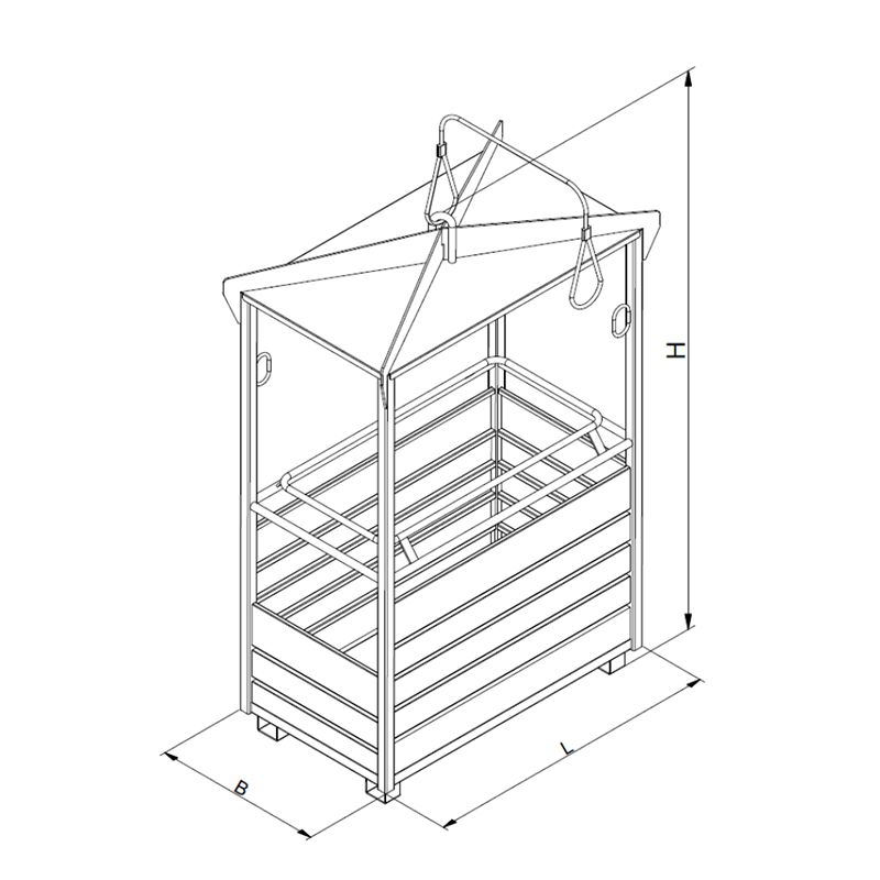 nacelle de travail pour grue schéma