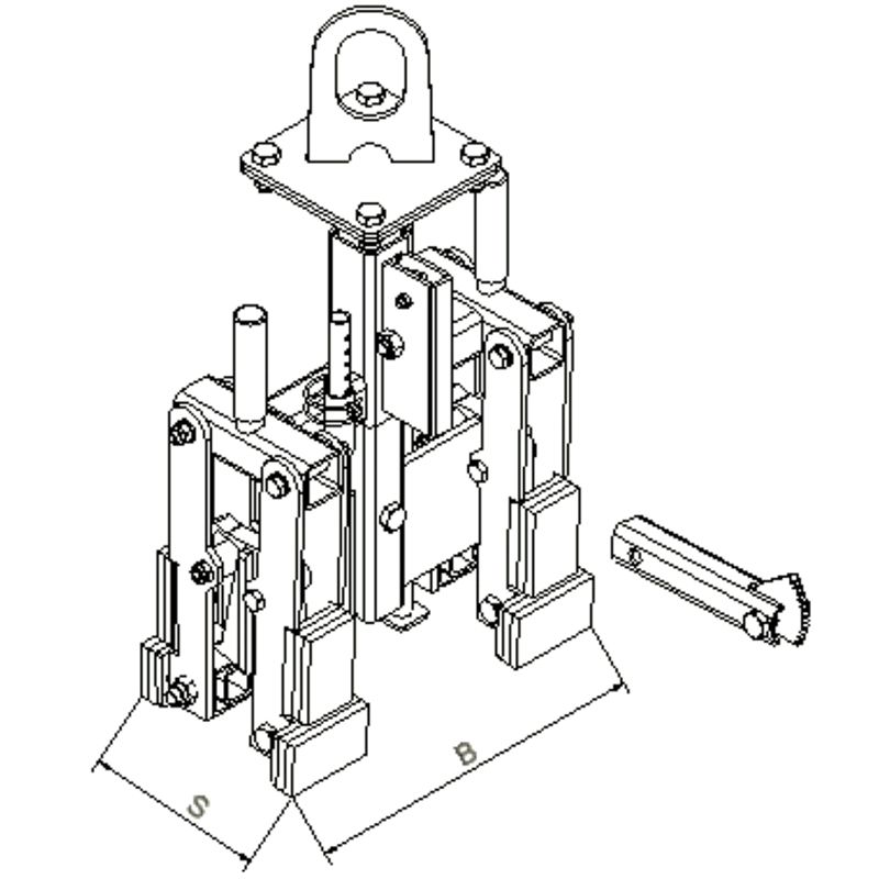 Pince mécanique à caniveaux schéma