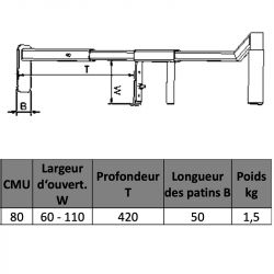 Pince porte pavés et bordure légère schéma
