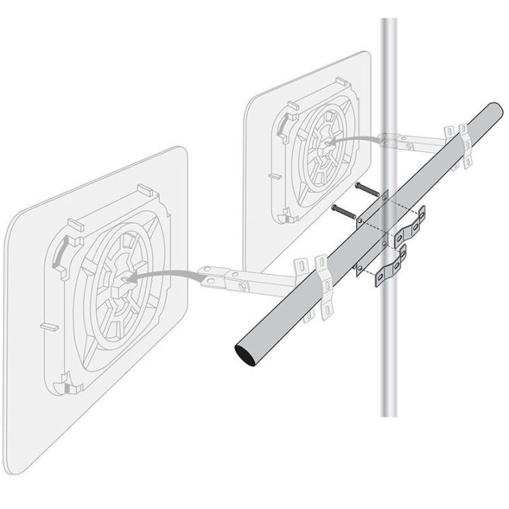 Support de fixation pour 2 miroirs