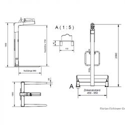 lève palette alu réglable schéma