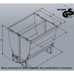 Benne à terre et gravats à...