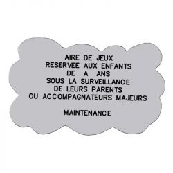 Panneau Nuage avec texte