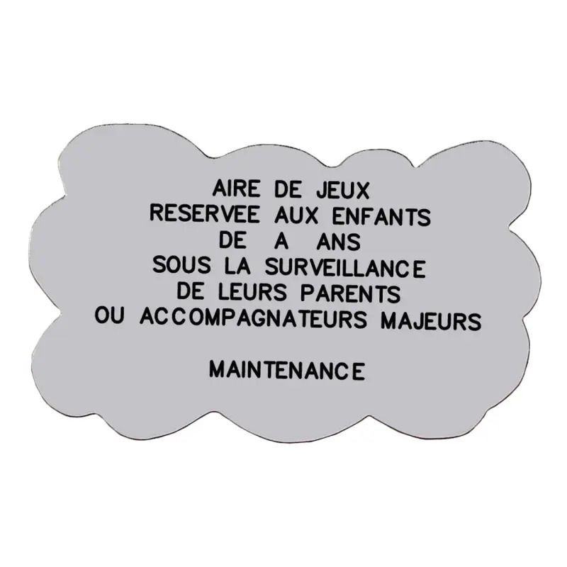 Panneau Nuage avec texte