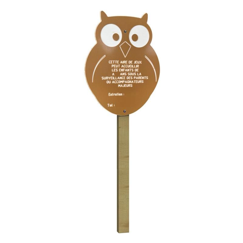 Panneau hibou pour aire de jeux