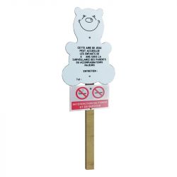 Panneau ourson + Interdiction de fumer