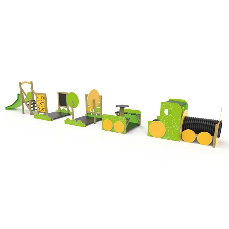 Petit train en bois pour aire de jeux