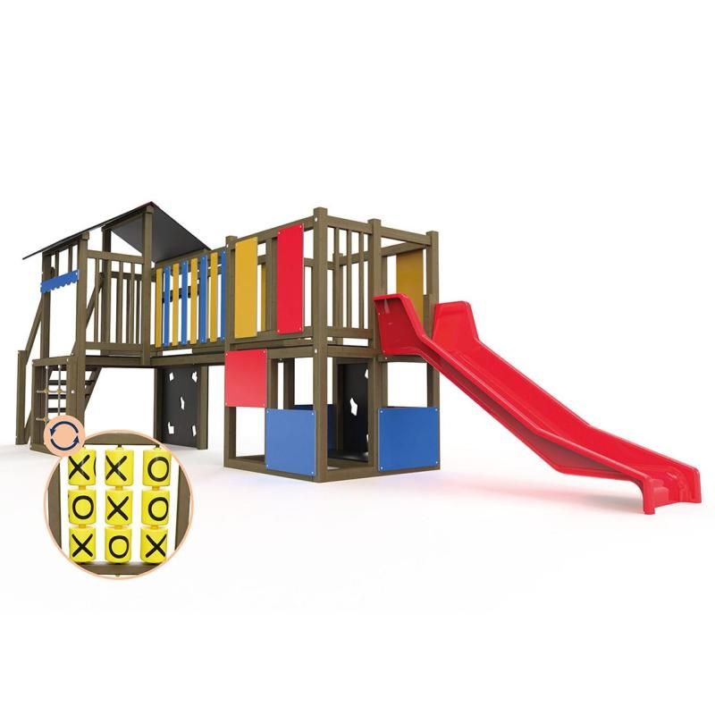 Cabane Abeille en bois option morpion