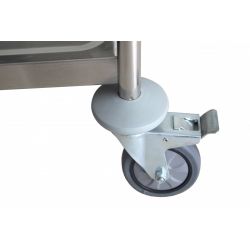 roues chariot inox
