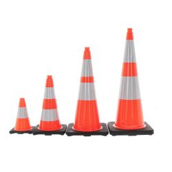 Cône de signalisation lesté classe 2 plusieurs tailles