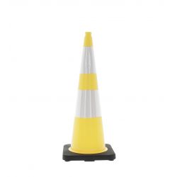 Cône lesté classe 2 90 cm jaune