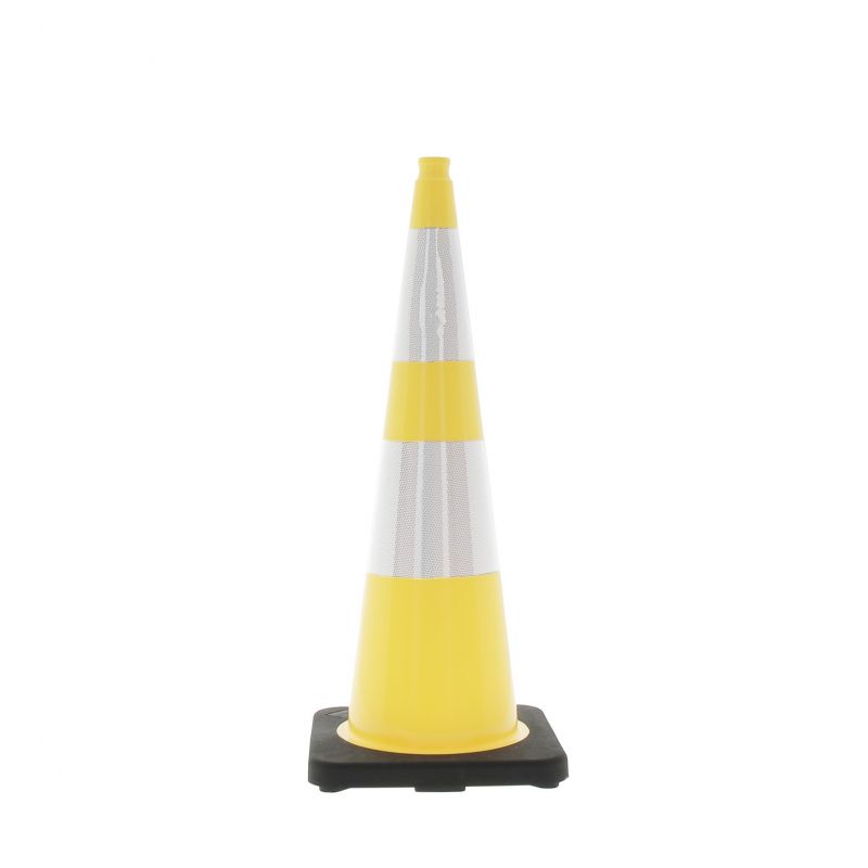 Cône lesté classe 2 90 cm jaune