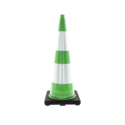 Cône lesté classe 2 90 cm vert