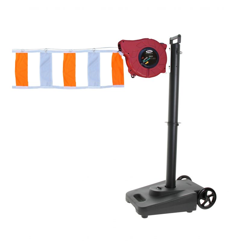 Chariot de délimitation avec enrouleur orange / blanc