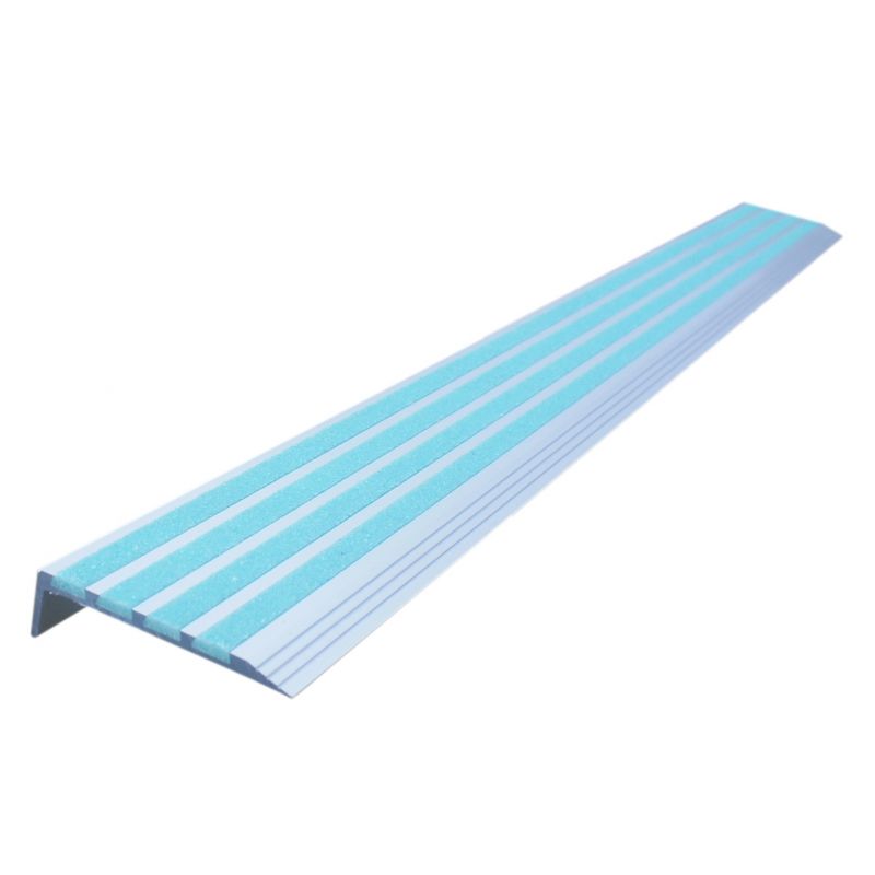 Nez de marche en aluminium antidérapant fluorescent