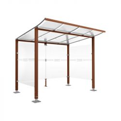 Abri vélos Modulo en verre fixation sur platines
