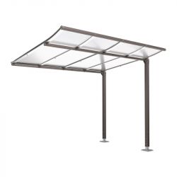 Abri vélos Modulo en verre fixation sur platines